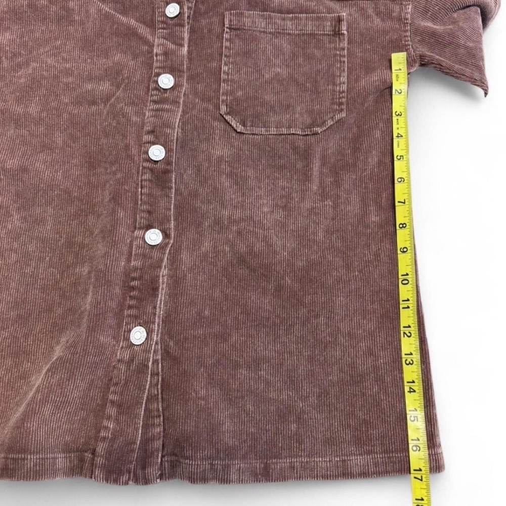 Oversized Brown Corduroy Shirt Jacket Shacket Women Small Outdoor Utility Fall - Picture 6 of 6